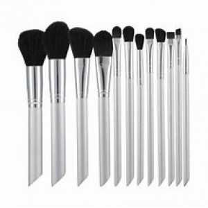 Mimo 12pc Silver Makeup Brush Set